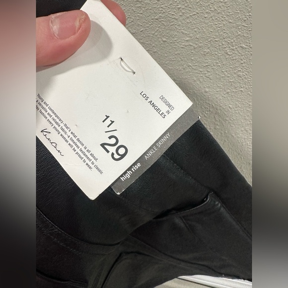 NWT Kancan Black Magic Faux Leather Ankle Skinny Size 29 - Picture 9 of 11